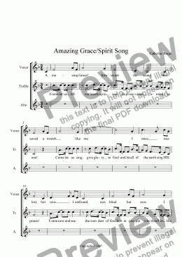 page one of Come let us lift our hearts/Amazing Grace Medley