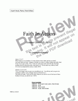 page one of Faith In Action
