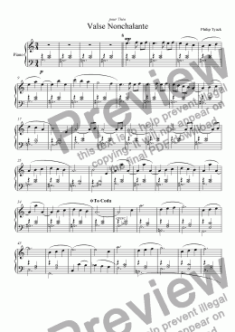 page one of Valse Nonchalante