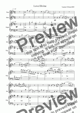 page one of Brooks-Davies: O Love Divine: An instrumental prelude (fl, ob, organ) 