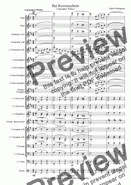 page one of Bei Kerzenschein  Blasorchester