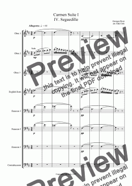page one of Carmen Suite 4. Seguedille