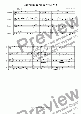 page one of Choral N� 5 b