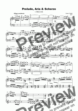 page one of Prelude, Aria & Scherzo