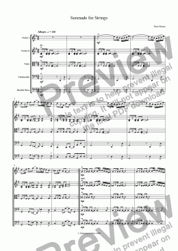 page one of Serenade for Strings