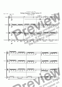 page one of China Series 01: String Quartet No. 1 - Love my home town