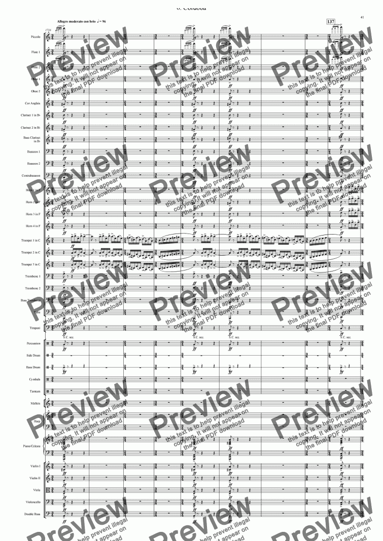 page one of Symphony No 41 6th movt Cordoba