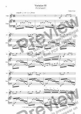 page one of Flute Variations III