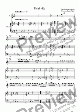page one of Telal viče (za flautu)