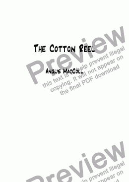 page one of The Cotton Reel