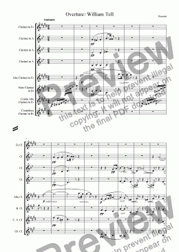 page one of Overture, William Tell