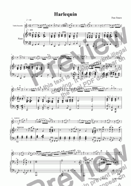 page one of Harlequin (Recorder/Flute/Oboe  solo)