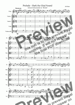 page one of Prelude - Hark the Glad Sound