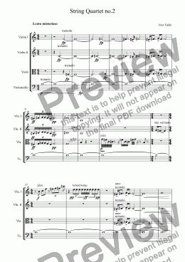page one of String Quartet no.2