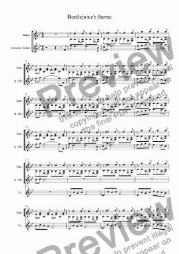 page one of Beetlejuice’s theme