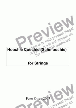 page one of Hoochie Coochie (Schmoochie)