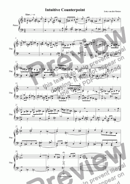 page one of Intuitive Counterpoint (juvenilia, piano)