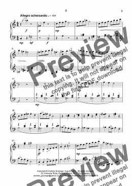 page one of Little Suite for Piano: 2nd movement