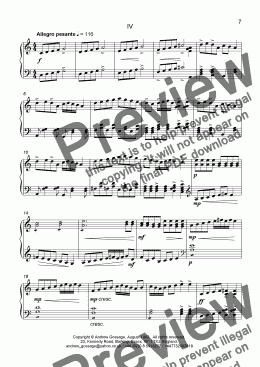 page one of Little Suite for Piano: 4th movement
