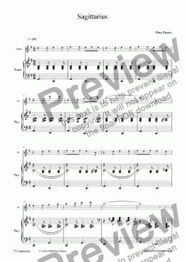 page one of Sagittarius [C inst + Piano]