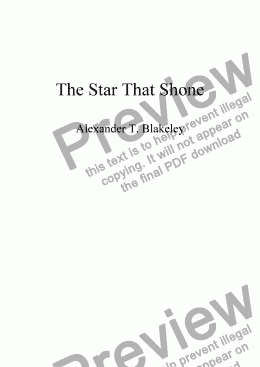 page one of The Star That Shone