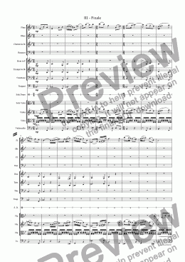 page one of 3rd and Final Movement of the Concerto for Viola and Orchestra
