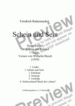 page one of Schein und Sein