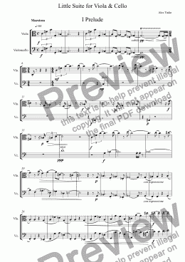page one of Little Suite for Viola & Cello