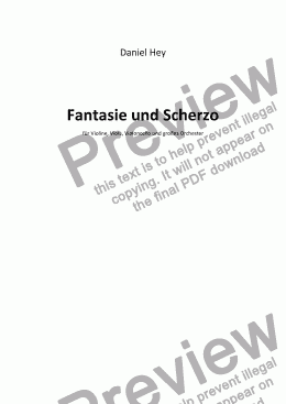 page one of Fantasie und Scherzo in As