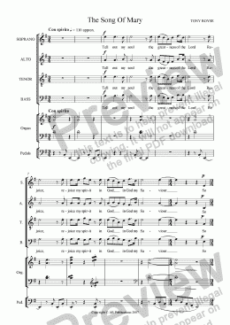 page one of Magnificat & Nunc Dimittis in E minor  (SATB + Organ)