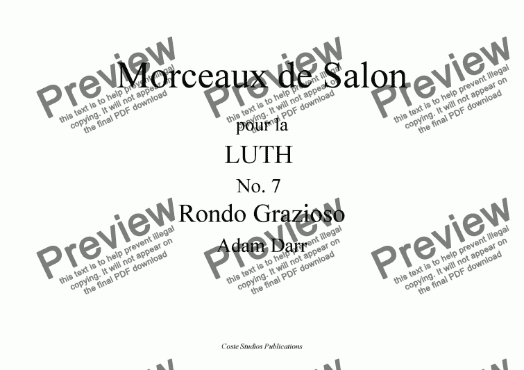 page one of Morceaux de Salon No. 7 Rondo Grazioso