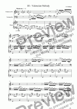 page one of Valencian Melody