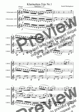 page one of Klarinetten Trio Nr.1