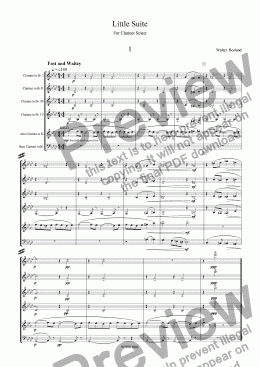 page one of Little Suite for Clarinet Sextet(1,2)