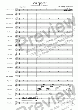 page one of BRASS BAND - Euphonium Solo - Bon Appetit