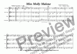 page one of Miss Molly Malone   (String Quartet)