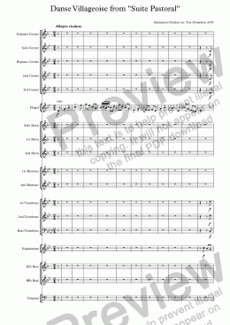 page one of BRASS BAND - Danse Villageois from ’Suite Pastorale’