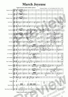 page one of BRASS BAND - March Joyeuse