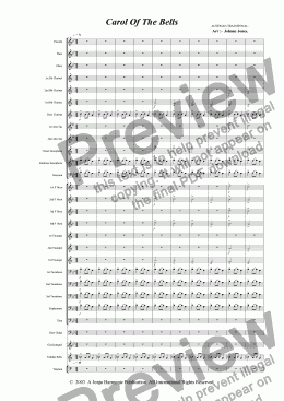 page one of Carol Of The Bells   (Concert Windband)