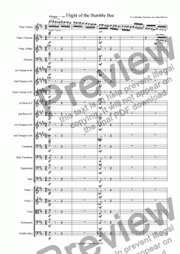 page one of Flight of the Bumble Bee (Orchestra - Flute Solo)