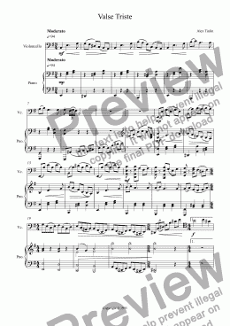 page one of Valse Triste