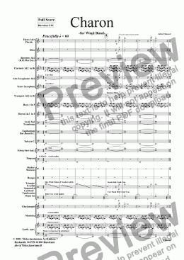 page one of Charon (wind band)