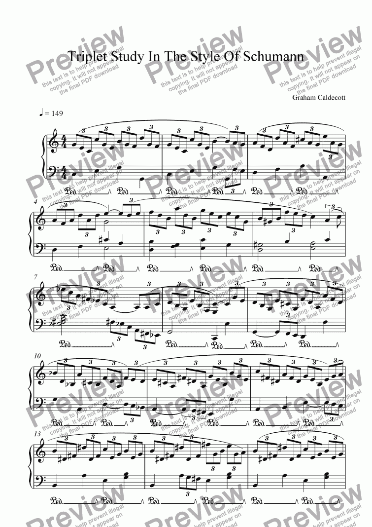 page one of Triplet Study