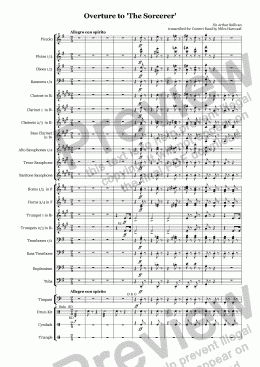 page one of Overture to ’The Sorcerer’