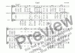 page one of Christmas Carol (for three voices, a capella)