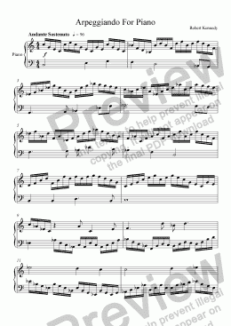 page one of Arpeggiando For Piano