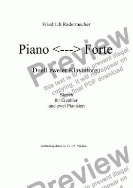 page one of Piano <--> Forte Sketch f�r zwei Klaviatoren