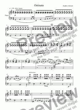 page one of Ostinato