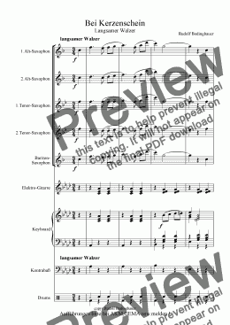 page one of Bei Kerzenschein Saxophone und Begl.