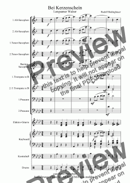 page one of Bei Kerzenschein Big Band